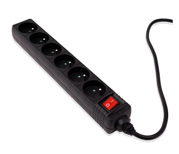 HAMA Listwa zasilająca Standard 6gn, 3m, czarna - 1416387 - zdjęcie 3